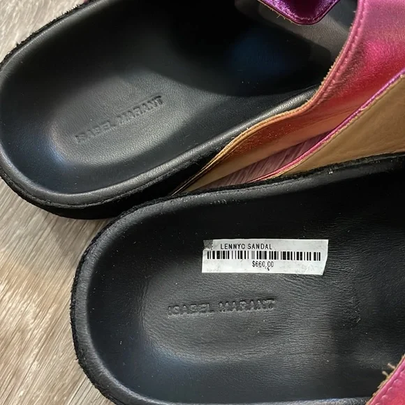 ISABEL MARANT ETOILELENNYO SANDAL metallic sunset double